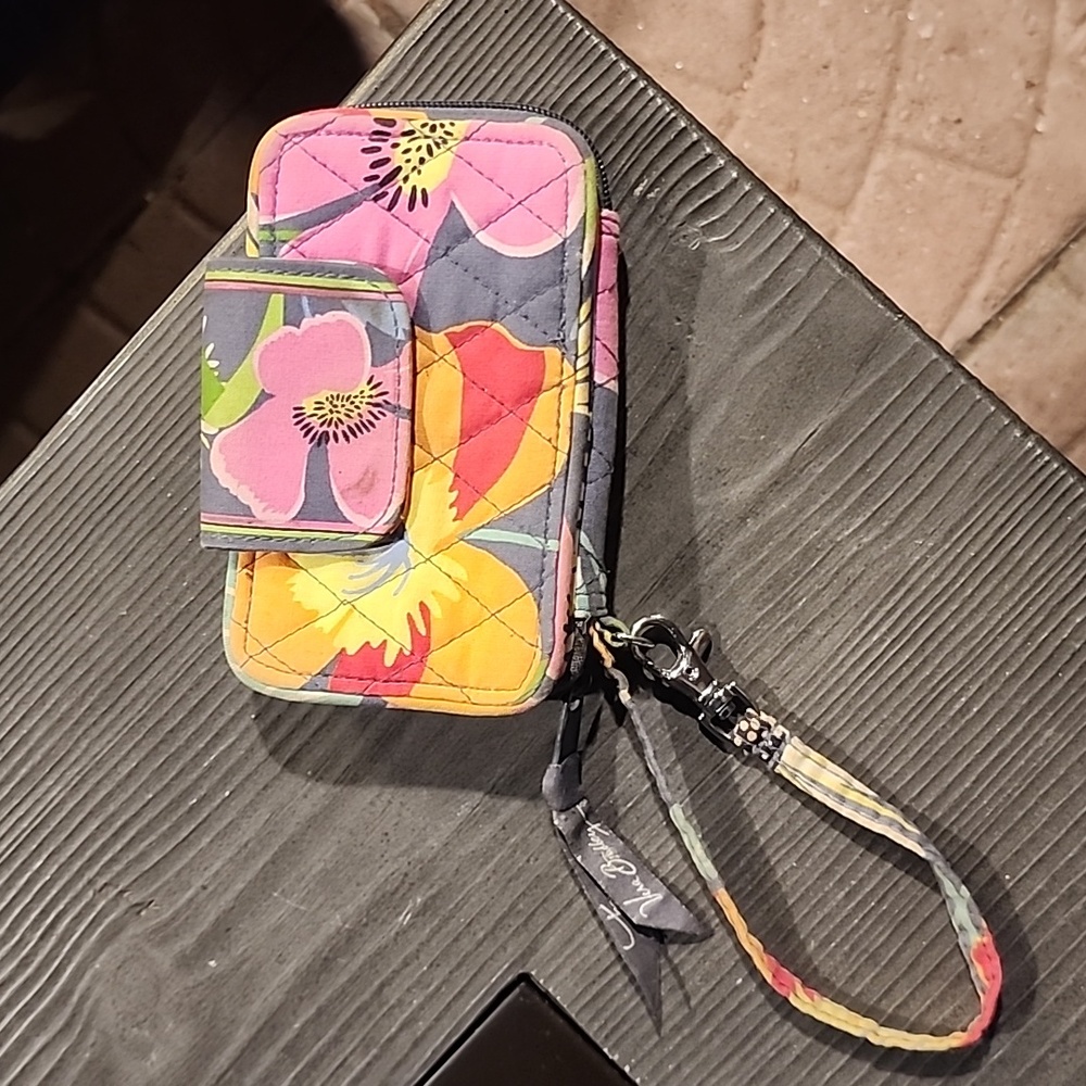 Vera Bradley floral wristlet ID wallet